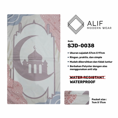 ALIF SAJADAH TRAVEL / SAKU / PORTABLE / ( ALIF MODERN WEAR SJD-0038 )